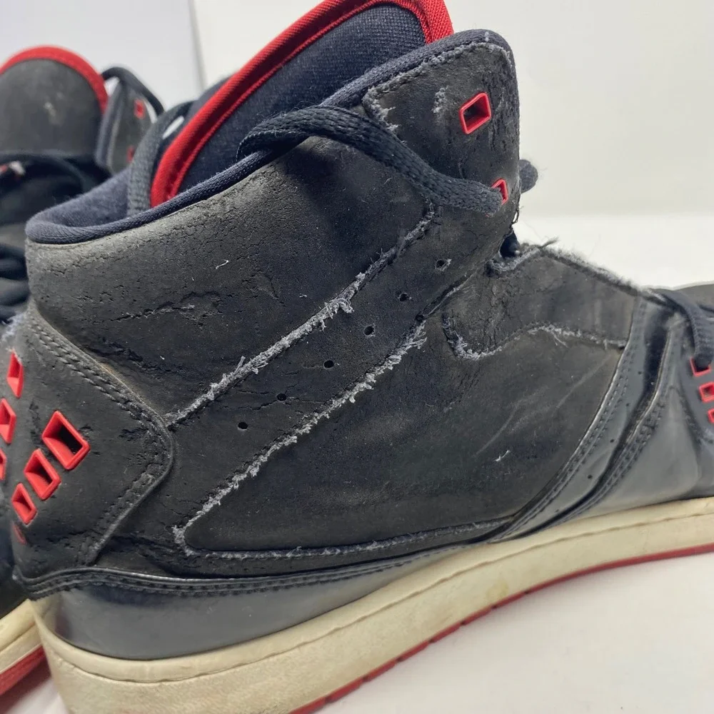 Jordan Flight 45 High Mens Black Red Sneakers 372704-040 Size 13